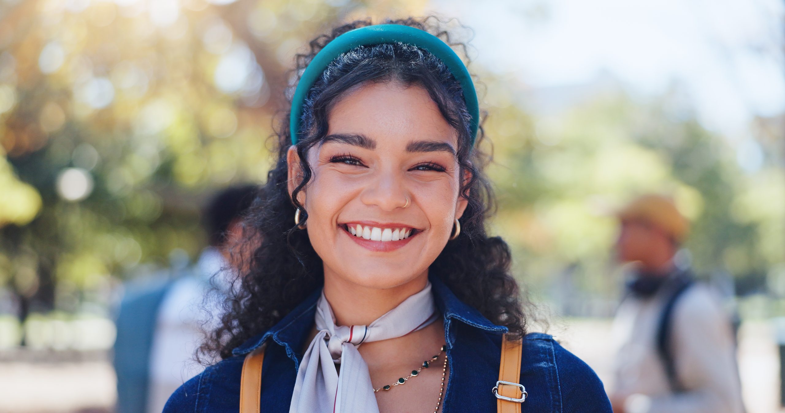 A smiling woman